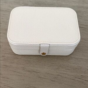 Elegant White Jewelry Box for travel